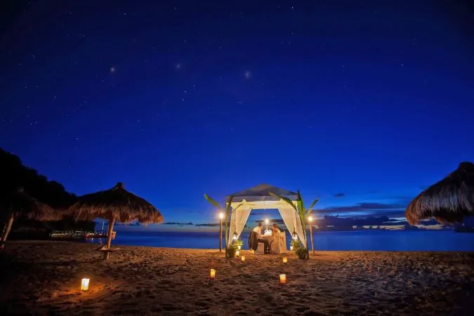 Anse_Chastanet_beach_private_dinner